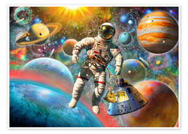 Poster  30843 Astronaut Floating in Space - Adrian Chesterman