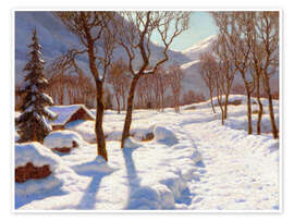 Poster Scène d'hiver dans les Alpes
