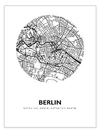 Poster  Plan de la ville de Berlin III - 44spaces