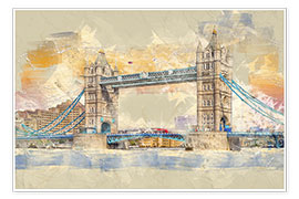 Poster Tower Bridge, Londres