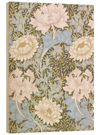 Tableau en bois  Chrysanthèmes - William Morris