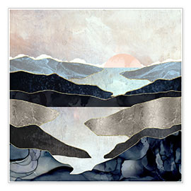 Poster  Lac de montagne bleu - SpaceFrog Designs