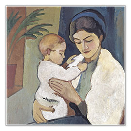 Poster  Mère et enfant - August Macke