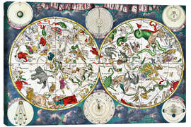 Tableau sur toile  Carte céleste - Frederick de Wit