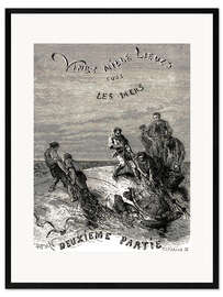 Impression artistique encadrée  Vingt mille lieues sous les mers, deuxième partie - Alphonse Marie de Neuville