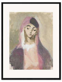 Impression artistique encadrée  Vierge de miséricorde - Helene Schjerfbeck
